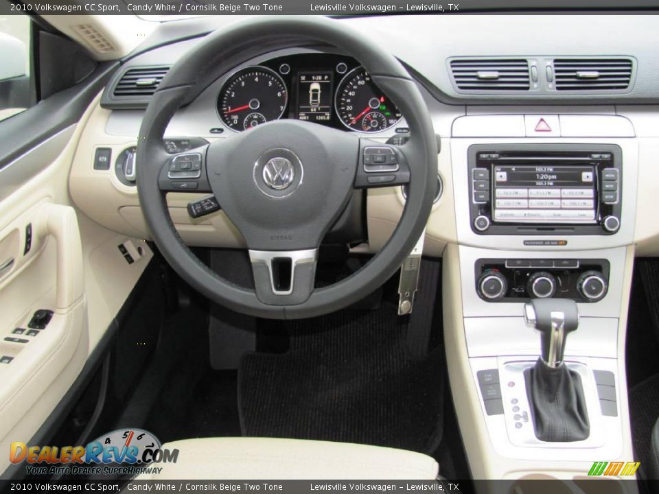 2010 Volkswagen CC Sport Candy White / Cornsilk Beige Two Tone Photo #14