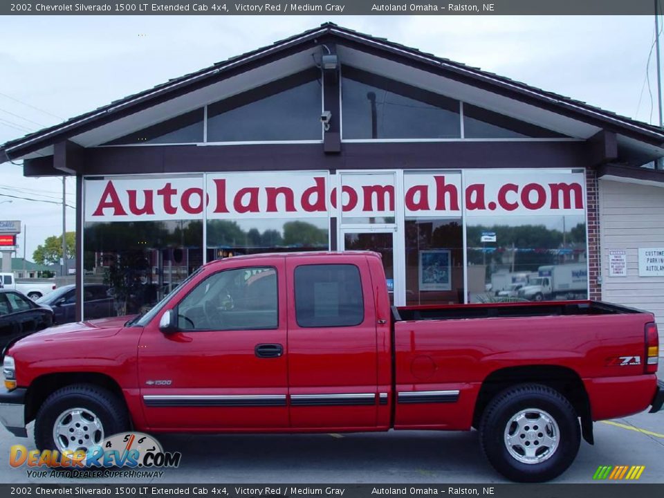 2002 Chevrolet Silverado 1500 LT Extended Cab 4x4 Victory Red / Medium Gray Photo #1