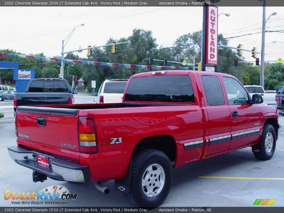 2002 Chevrolet Silverado 1500 LT Extended Cab 4x4 Victory Red / Medium Gray Photo #4