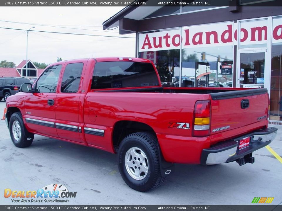 2002 Chevrolet Silverado 1500 LT Extended Cab 4x4 Victory Red / Medium Gray Photo #5