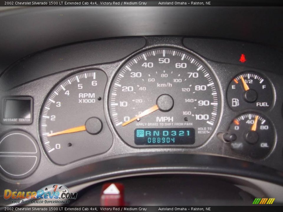 2002 Chevrolet Silverado 1500 LT Extended Cab 4x4 Victory Red / Medium Gray Photo #13