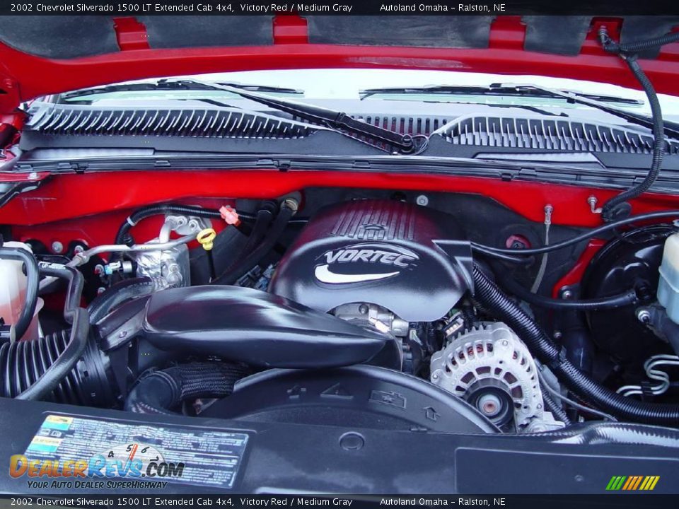 2002 Chevrolet Silverado 1500 LT Extended Cab 4x4 Victory Red / Medium Gray Photo #25