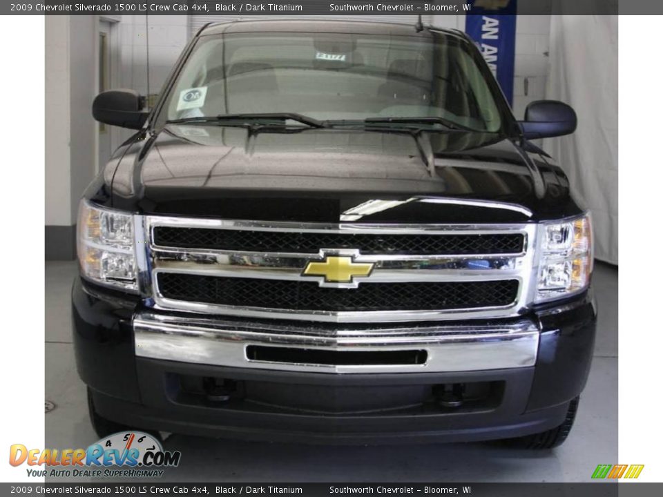 2009 Chevrolet Silverado 1500 LS Crew Cab 4x4 Black / Dark Titanium Photo #3