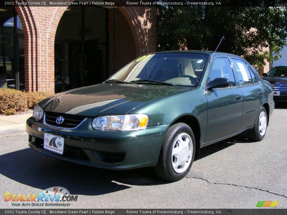 2001 Toyota Corolla CE Woodland Green Pearl / Pebble Beige Photo #1