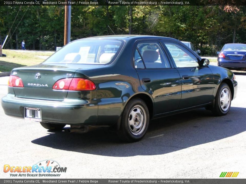 2001 Toyota Corolla CE Woodland Green Pearl / Pebble Beige Photo #3