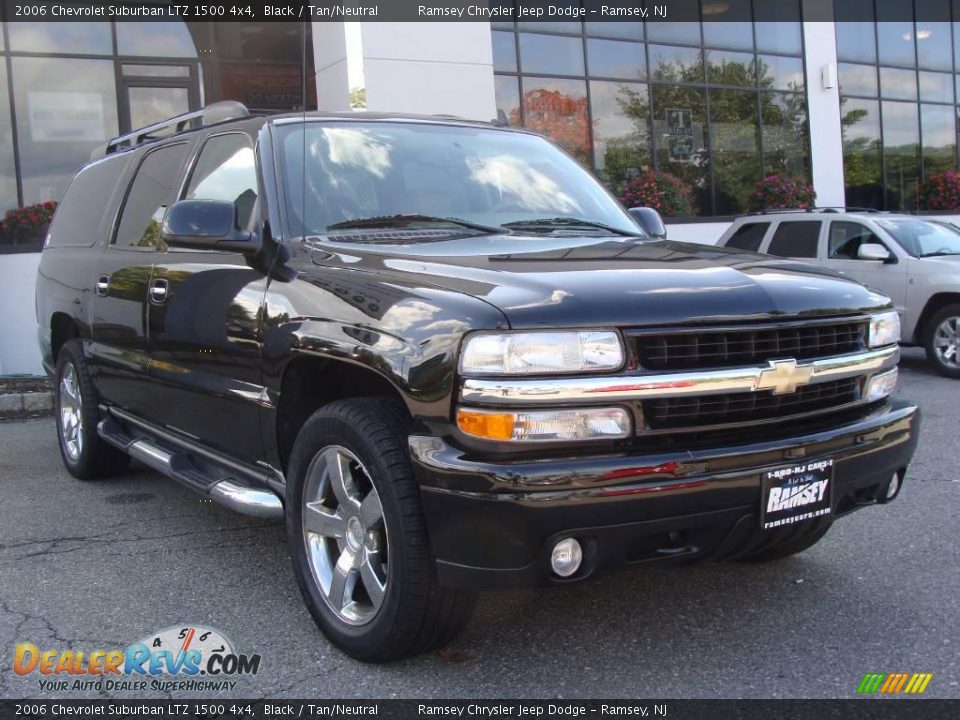 2006 Chevrolet Suburban LTZ 1500 4x4 Black / Tan/Neutral Photo #3