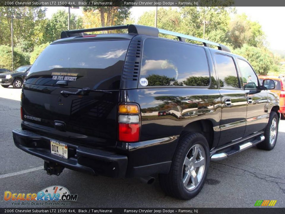 2006 Chevrolet Suburban LTZ 1500 4x4 Black / Tan/Neutral Photo #4