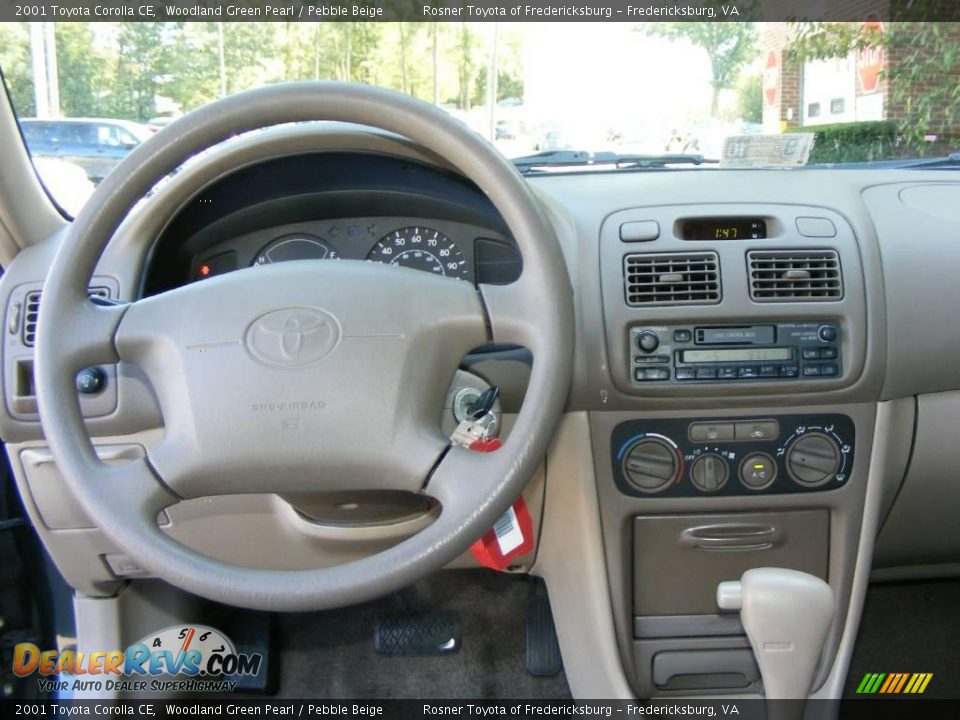 2001 Toyota Corolla CE Woodland Green Pearl / Pebble Beige Photo #8