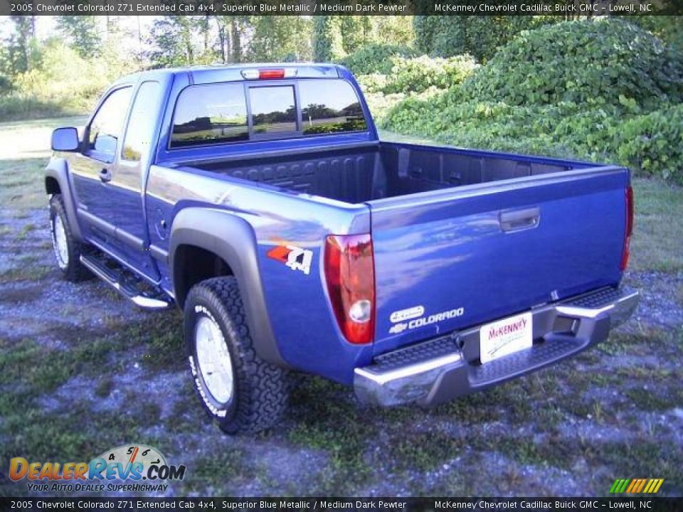 2005 Chevrolet Colorado Z71 Extended Cab 4x4 Superior Blue Metallic / Medium Dark Pewter Photo #2