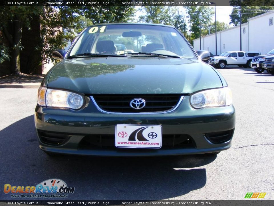 2001 Toyota Corolla CE Woodland Green Pearl / Pebble Beige Photo #15