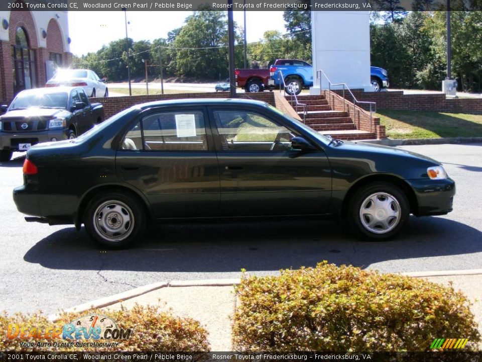 2001 Toyota Corolla CE Woodland Green Pearl / Pebble Beige Photo #16