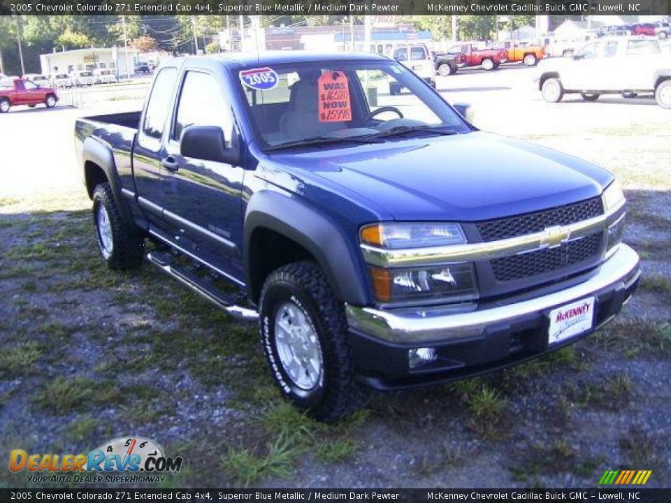 2005 Chevrolet Colorado Z71 Extended Cab 4x4 Superior Blue Metallic / Medium Dark Pewter Photo #6