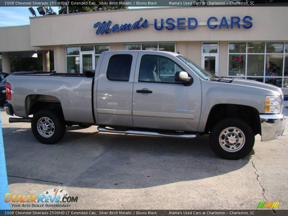 2008 Chevrolet Silverado 2500HD LT Extended Cab Silver Birch Metallic / Ebony Black Photo #1