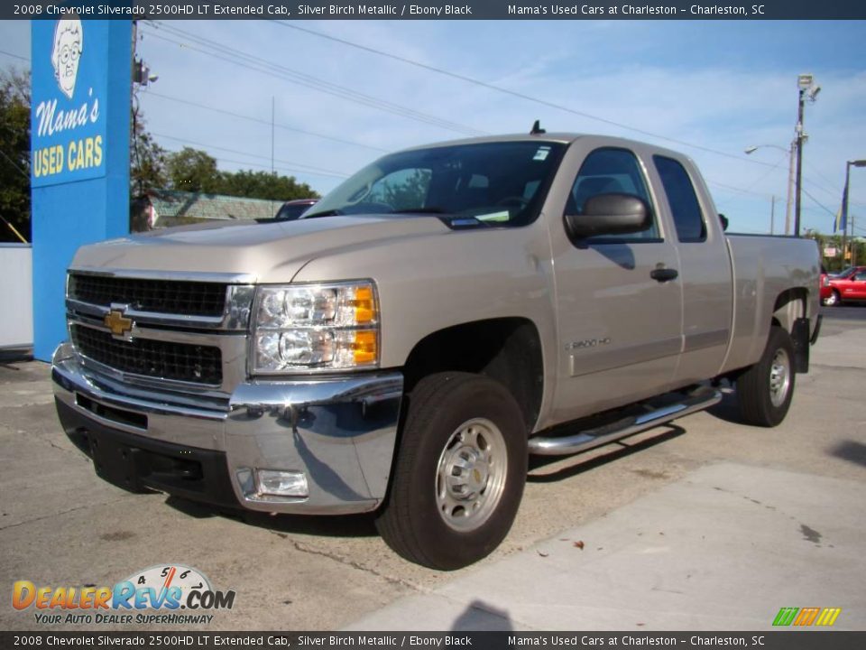 2008 Chevrolet Silverado 2500HD LT Extended Cab Silver Birch Metallic / Ebony Black Photo #4