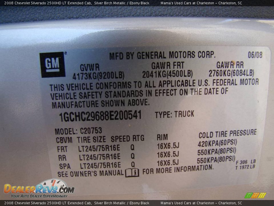 2008 Chevrolet Silverado 2500HD LT Extended Cab Silver Birch Metallic / Ebony Black Photo #19