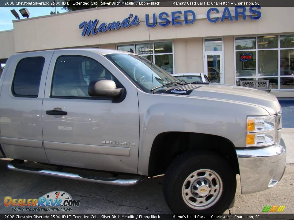 2008 Chevrolet Silverado 2500HD LT Extended Cab Silver Birch Metallic / Ebony Black Photo #25