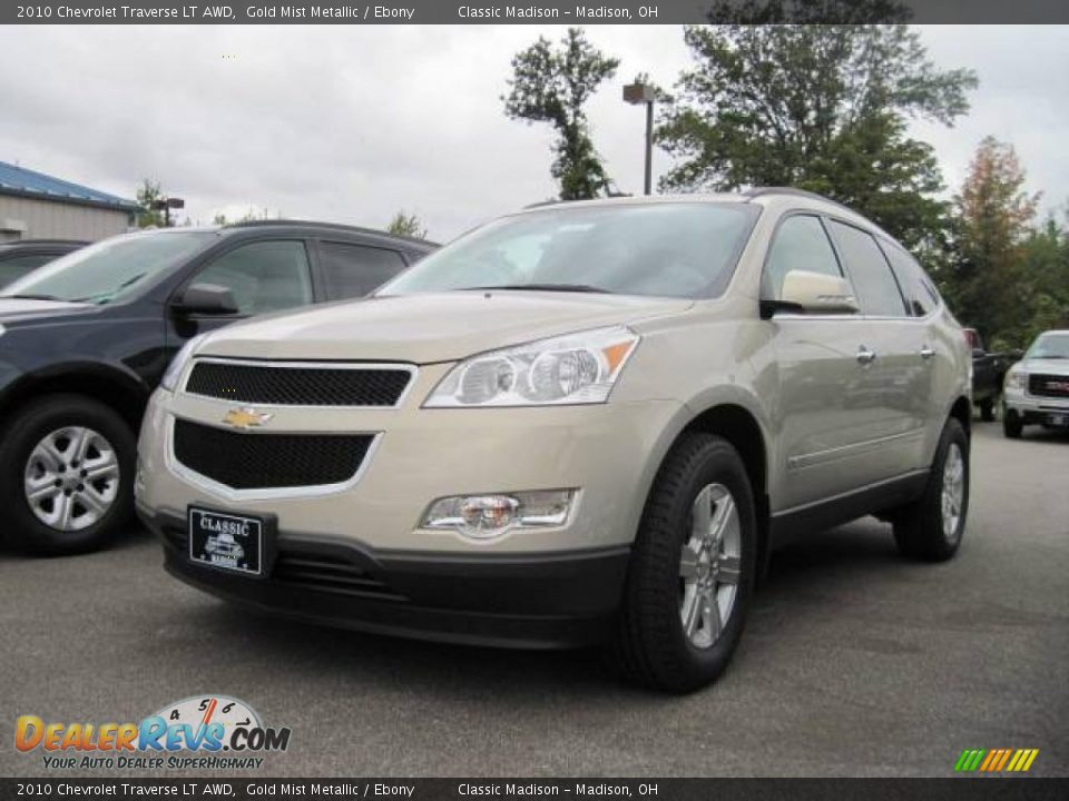 2010 Chevrolet Traverse LT AWD Gold Mist Metallic / Ebony Photo #1