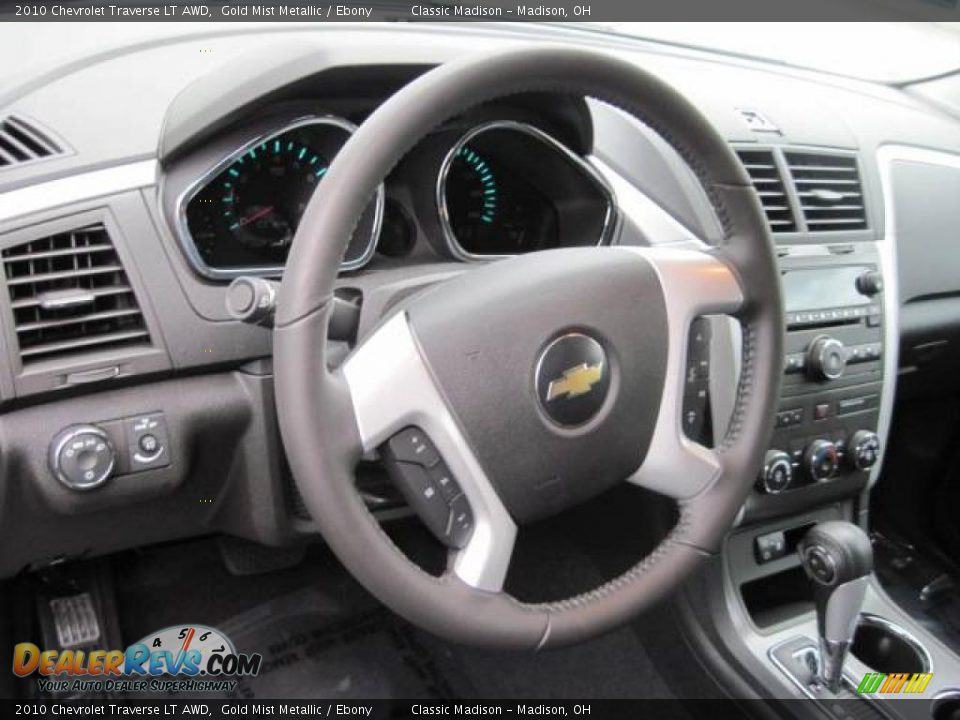 2010 Chevrolet Traverse LT AWD Gold Mist Metallic / Ebony Photo #11