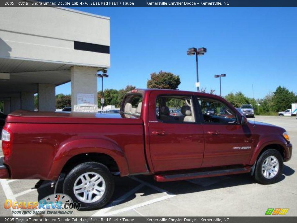 2005 Toyota Tundra Limited Double Cab 4x4 Salsa Red Pearl / Taupe Photo #2
