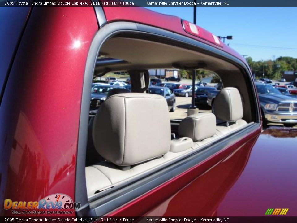 2005 Toyota Tundra Limited Double Cab 4x4 Salsa Red Pearl / Taupe Photo #9