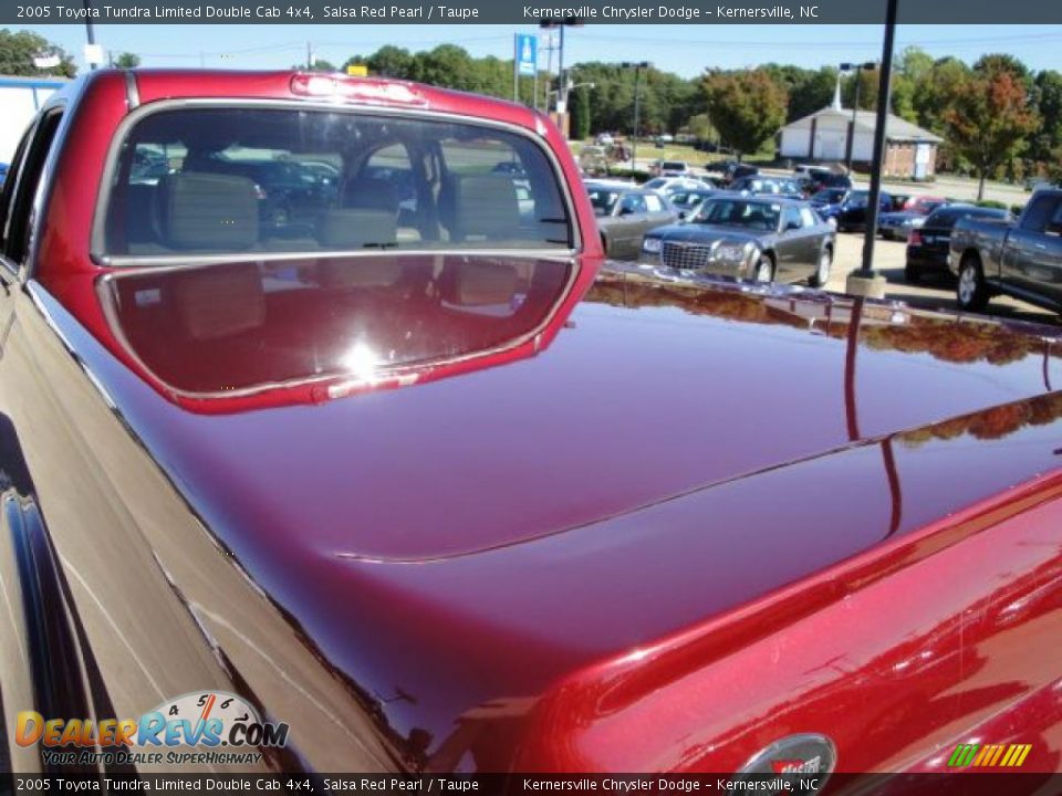 2005 Toyota Tundra Limited Double Cab 4x4 Salsa Red Pearl / Taupe Photo #10