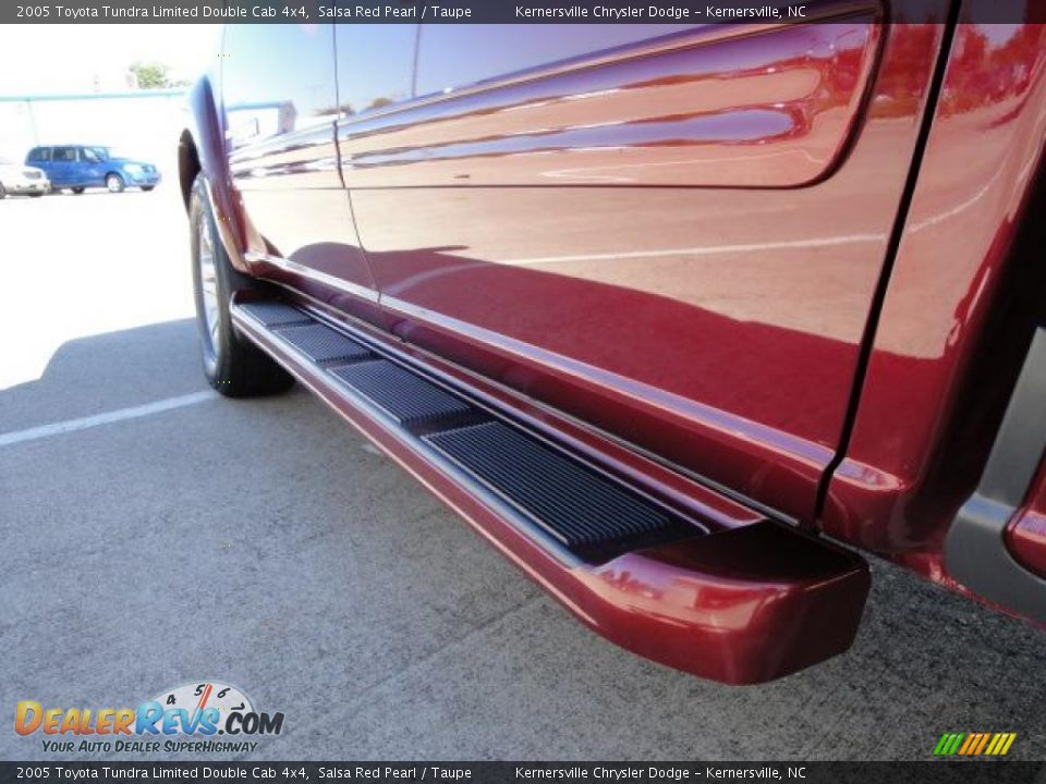 2005 Toyota Tundra Limited Double Cab 4x4 Salsa Red Pearl / Taupe Photo #11