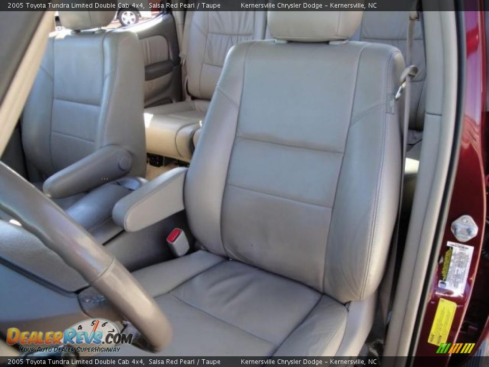 2005 Toyota Tundra Limited Double Cab 4x4 Salsa Red Pearl / Taupe Photo #13
