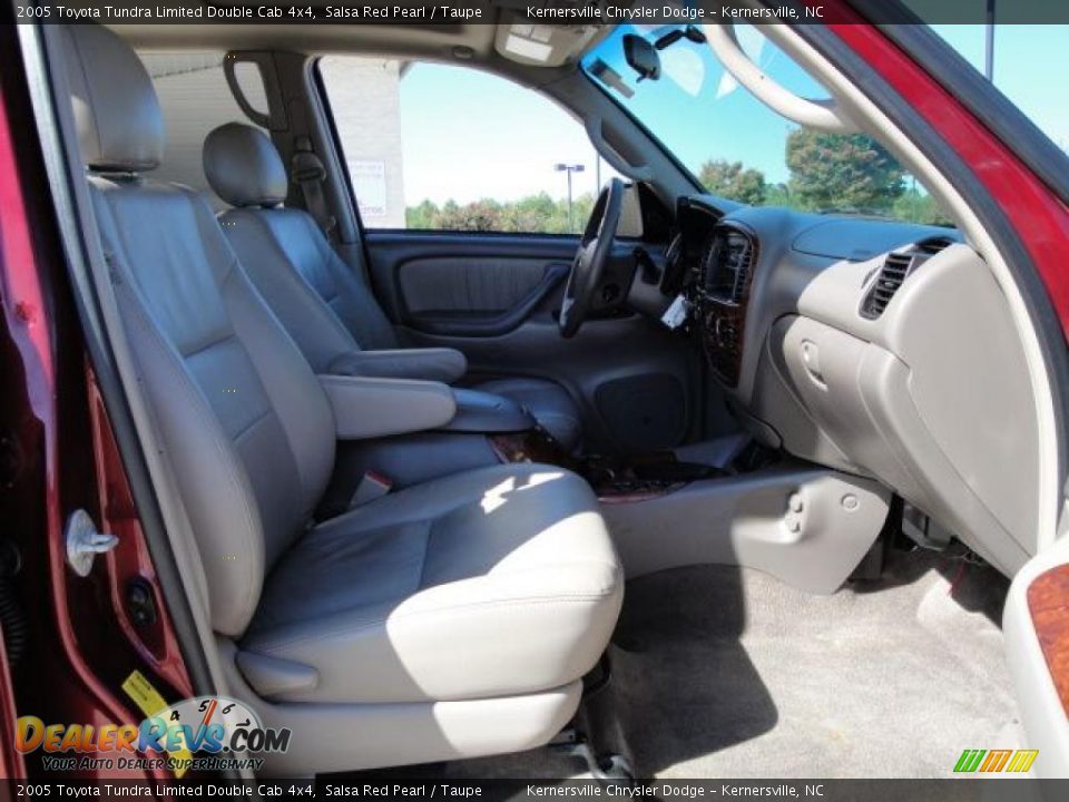 2005 Toyota Tundra Limited Double Cab 4x4 Salsa Red Pearl / Taupe Photo #19