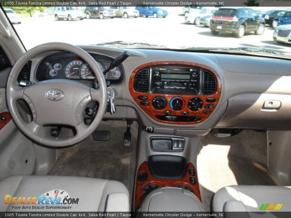 2005 Toyota Tundra Limited Double Cab 4x4 Salsa Red Pearl / Taupe Photo #20