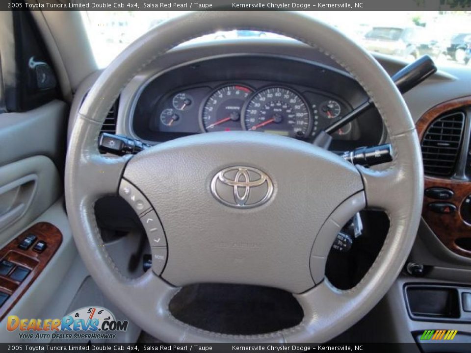 2005 Toyota Tundra Limited Double Cab 4x4 Salsa Red Pearl / Taupe Photo #26