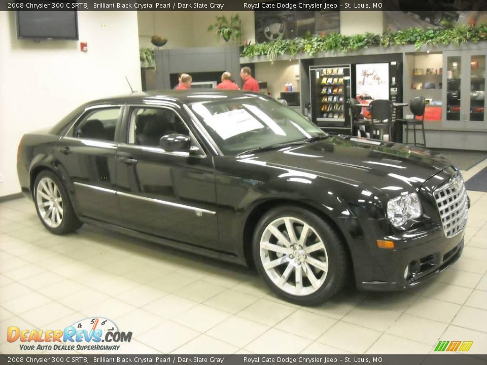 2008 Chrysler 300 C SRT8 Brilliant Black Crystal Pearl / Dark Slate Gray Photo #1