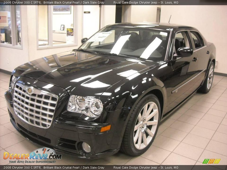 2008 Chrysler 300 C SRT8 Brilliant Black Crystal Pearl / Dark Slate Gray Photo #2