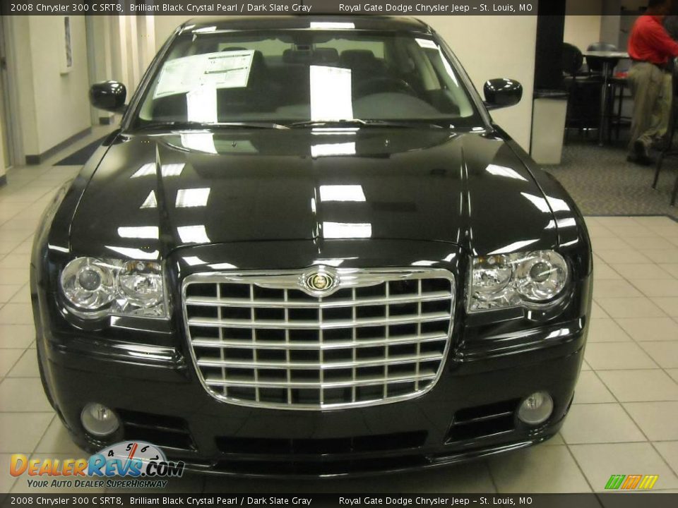 2008 Chrysler 300 C SRT8 Brilliant Black Crystal Pearl / Dark Slate Gray Photo #3