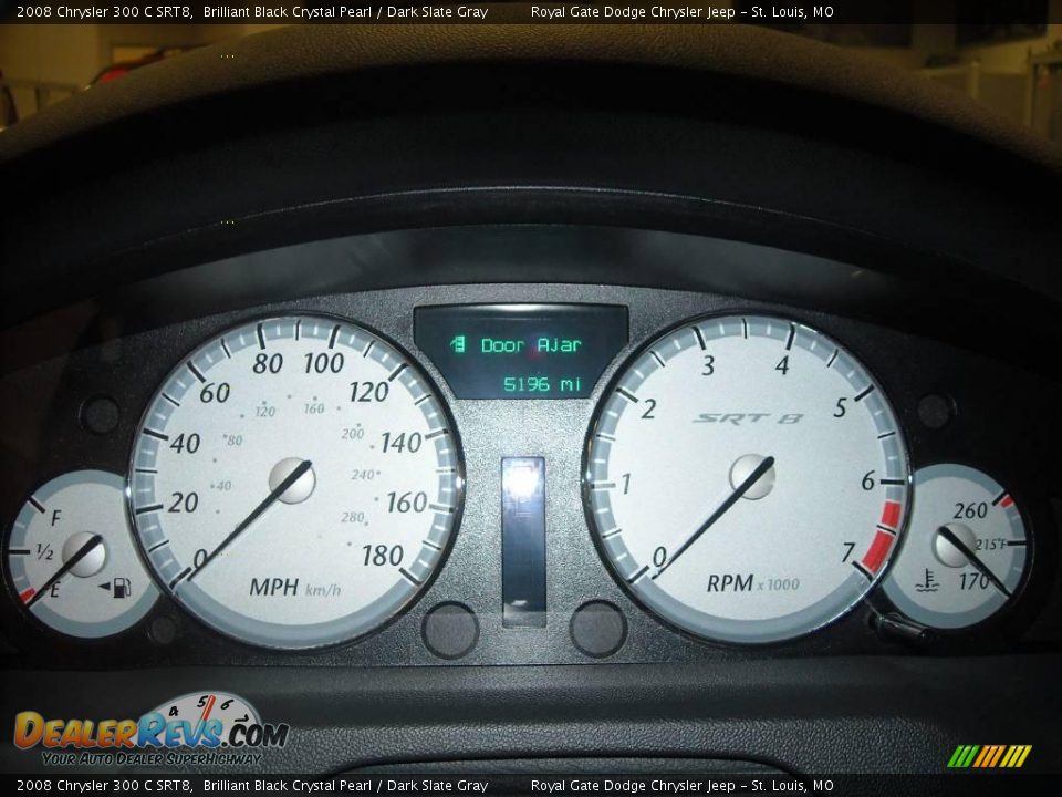 2008 Chrysler 300 C SRT8 Brilliant Black Crystal Pearl / Dark Slate Gray Photo #27