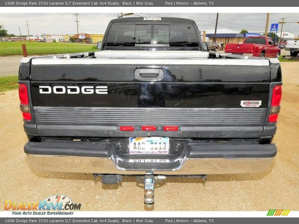 1998 Dodge Ram 3500 Laramie SLT Extended Cab 4x4 Dually Black / Mist Gray Photo #4