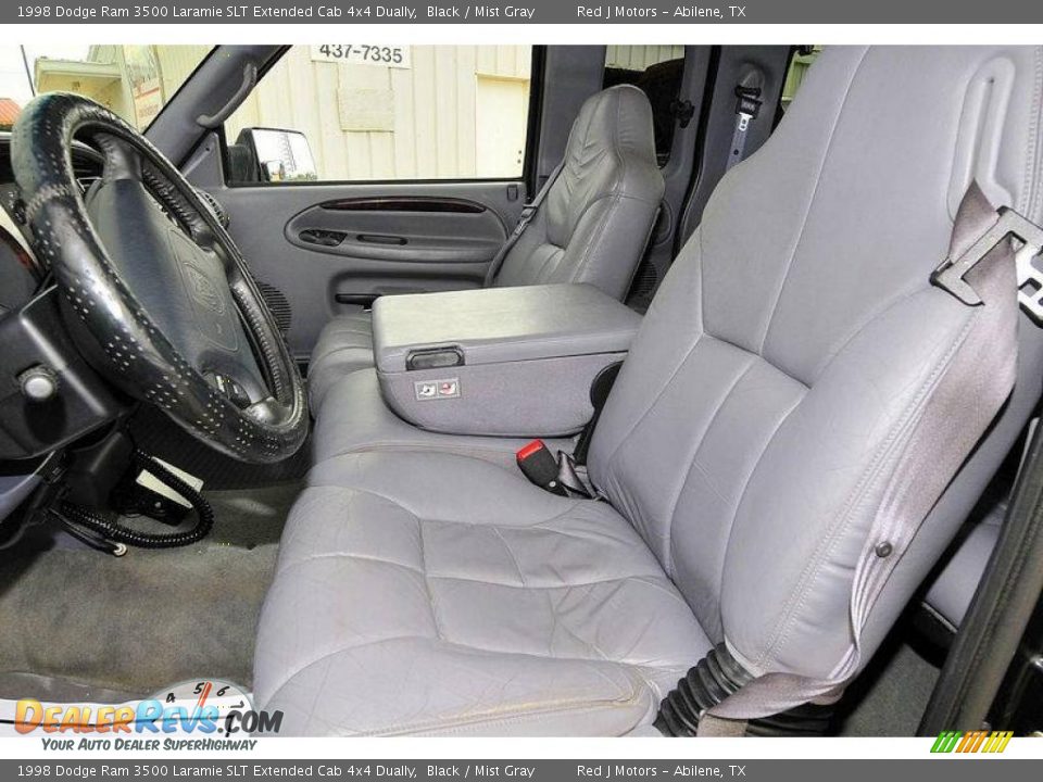 1998 Dodge Ram 3500 Laramie SLT Extended Cab 4x4 Dually Black / Mist Gray Photo #12
