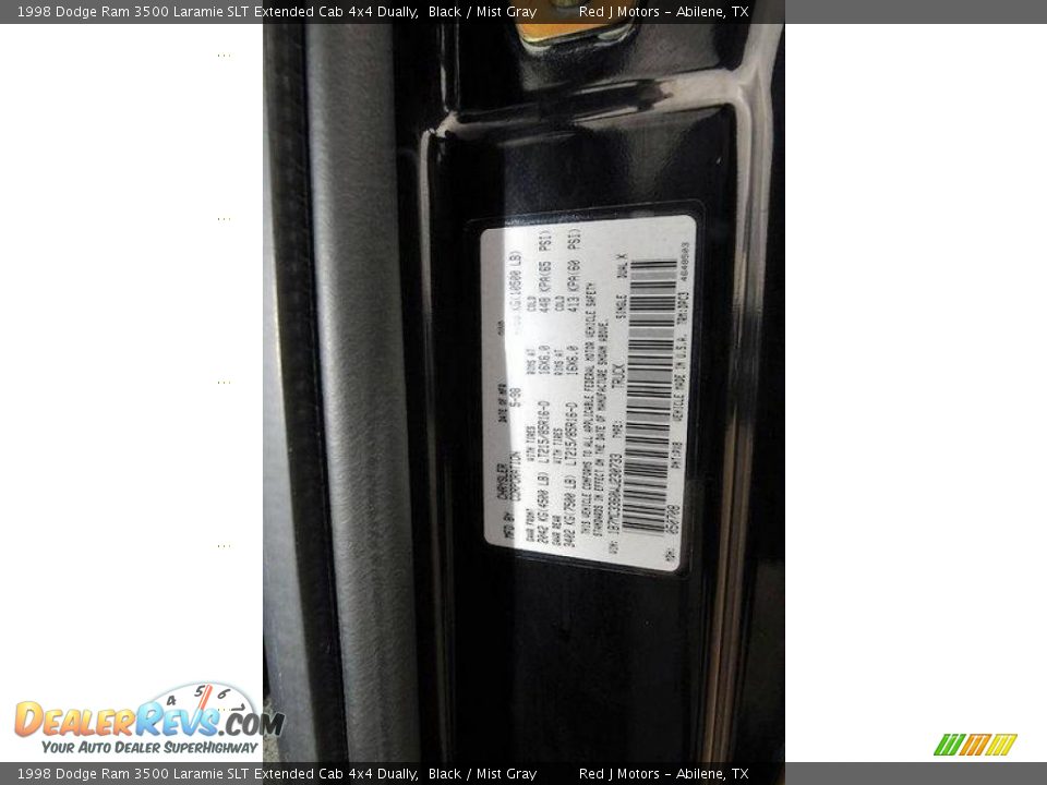 1998 Dodge Ram 3500 Laramie SLT Extended Cab 4x4 Dually Black / Mist Gray Photo #14