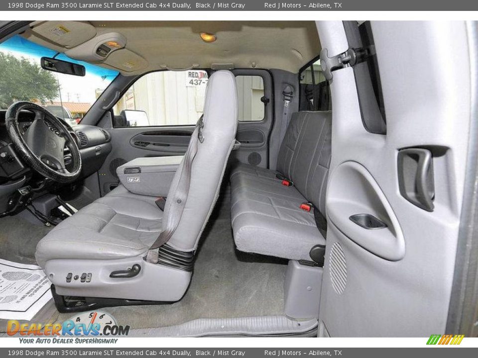 1998 Dodge Ram 3500 Laramie SLT Extended Cab 4x4 Dually Black / Mist Gray Photo #17