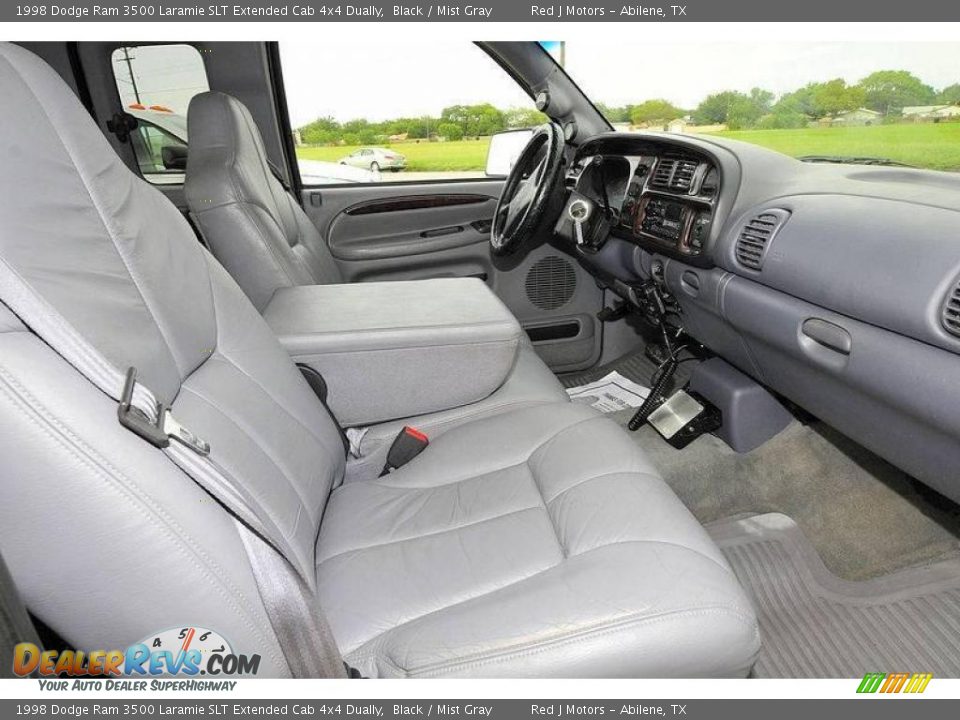 1998 Dodge Ram 3500 Laramie SLT Extended Cab 4x4 Dually Black / Mist Gray Photo #18