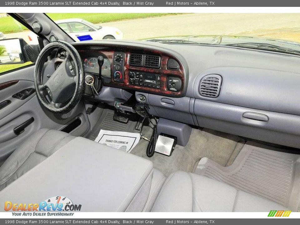 1998 Dodge Ram 3500 Laramie SLT Extended Cab 4x4 Dually Black / Mist Gray Photo #21