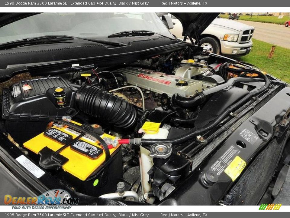 1998 Dodge Ram 3500 Laramie SLT Extended Cab 4x4 Dually Black / Mist Gray Photo #22