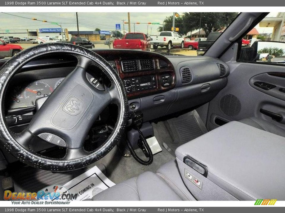 1998 Dodge Ram 3500 Laramie SLT Extended Cab 4x4 Dually Black / Mist Gray Photo #25