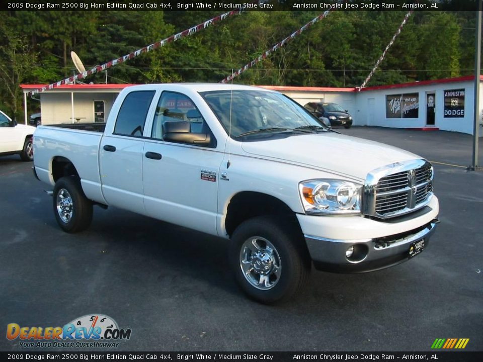 2009 Dodge Ram 2500 Big Horn Edition Quad Cab 4x4 Bright White / Medium Slate Gray Photo #1