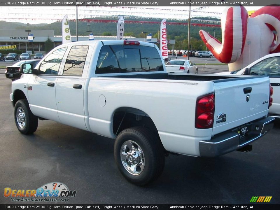 2009 Dodge Ram 2500 Big Horn Edition Quad Cab 4x4 Bright White / Medium Slate Gray Photo #3