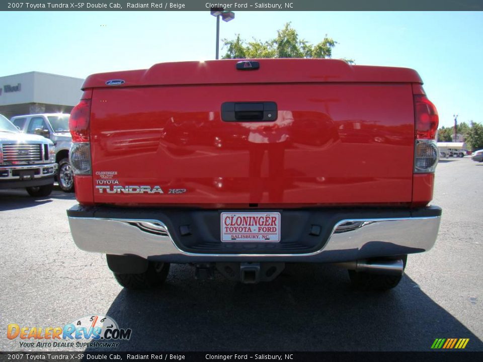 2007 Toyota Tundra X-SP Double Cab Radiant Red / Beige Photo #4