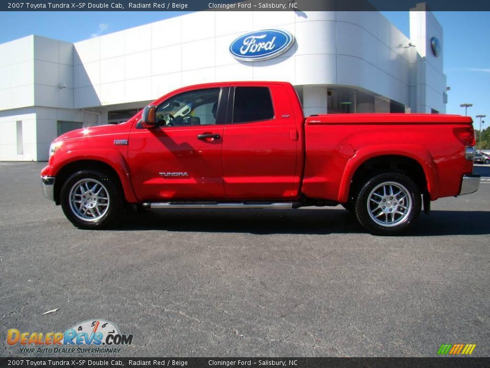 2007 Toyota Tundra X-SP Double Cab Radiant Red / Beige Photo #5