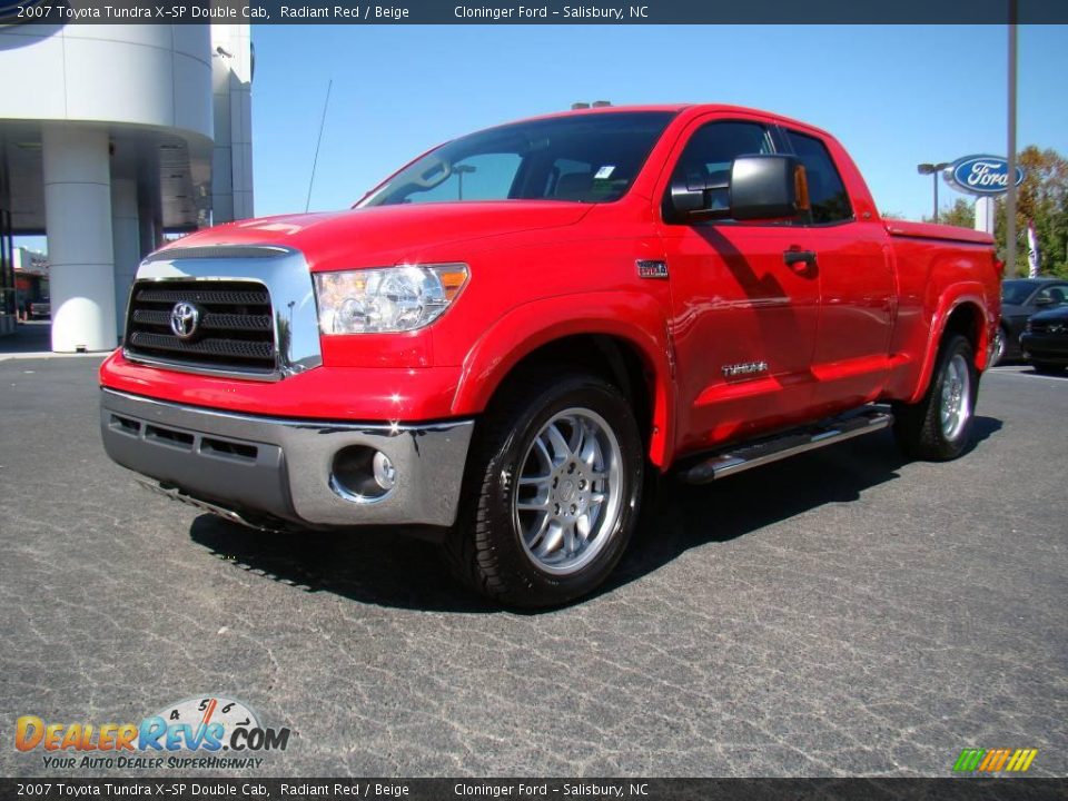 2007 Toyota Tundra X-SP Double Cab Radiant Red / Beige Photo #6