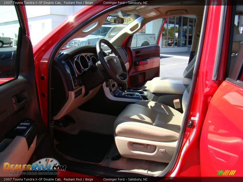 2007 Toyota Tundra X-SP Double Cab Radiant Red / Beige Photo #8