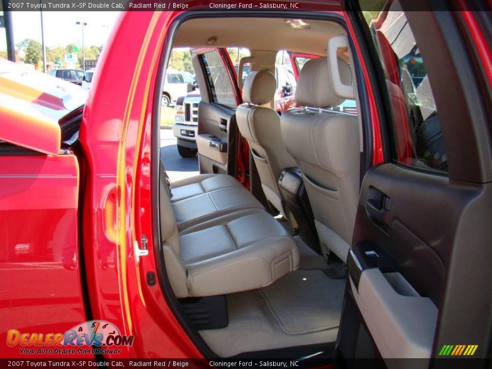 2007 Toyota Tundra X-SP Double Cab Radiant Red / Beige Photo #11