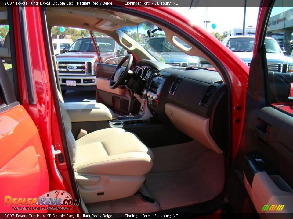 2007 Toyota Tundra X-SP Double Cab Radiant Red / Beige Photo #12